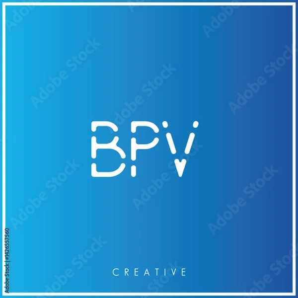 Fototapeta BPV Creative Minimal monogram and logo. Elegant leaves. Modern design. Premium Vector latter logo design. Creative Logo. Vector Illustration logo. letters Logo. Brand Identity  Logo.  Company Logo.