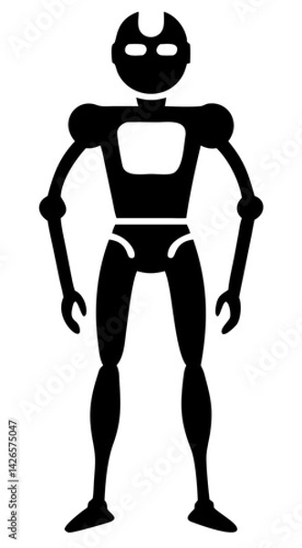 Fototapeta Crafting a Vintage Robot With a Futuristic Helmet in a Studio Environment Showcasing Creative Design and Innovation Generative AI