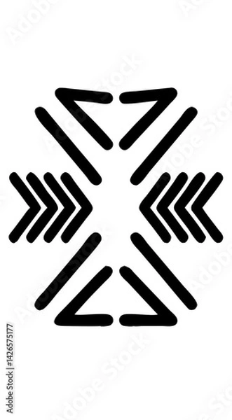 Fototapeta Thin Line Arrows Create a Minimalist Design Pointing in Various Directions for Directional Guidance and Visual Appeal Generative AI