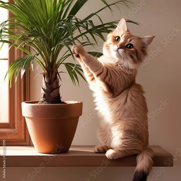 Obraz cat on the window