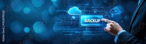 Fototapeta Cloud Data Backup