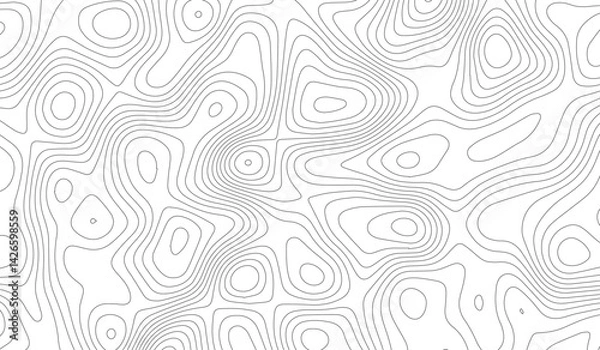 Obraz abstract wavy background. topographic contour background. Topographic map contour background. Cartography vector design, trendy liquid and wavy decoration for poster, cover.