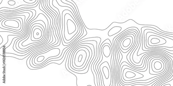 Obraz abstract wavy background. topographic contour background. Topographic map contour background. Cartography vector design, trendy liquid and wavy decoration for poster, cover.
