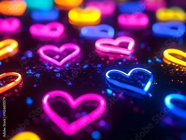 Obraz heart shaped candies