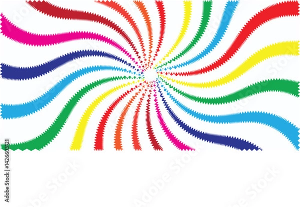 Fototapeta White and renbo sunburst pattern background. Retro ray pattern background. Royalty high-quality free stock photo image of overlays sunbeams grunge Abstract backgrounds. eps10