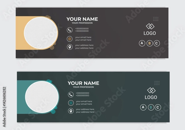 Obraz creative modren email signature & email footer template design  