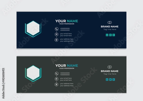 Obraz creative modren email signature & email footer template design  
