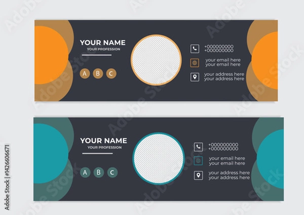 Obraz creative modren email signature & email footer template design  