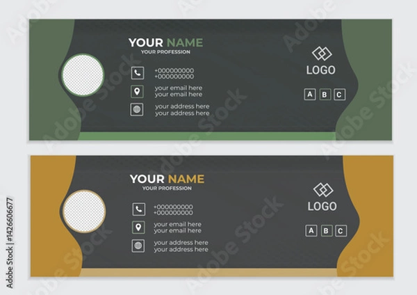 Obraz creative modren email signature & email footer template design  