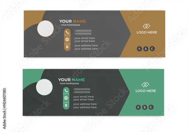 Obraz creative modren email signature & email footer template design  