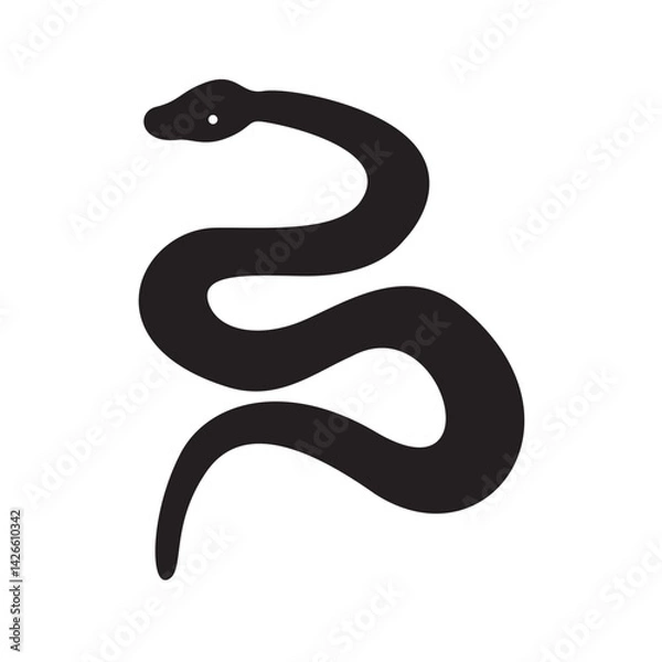 Obraz snake silhouette design. dangerous animal sign and symbol.