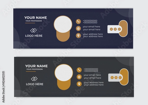 Obraz creative modren email signature & email footer template design  