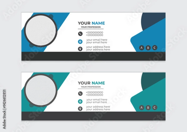 Obraz creative modren email signature & email footer template design  