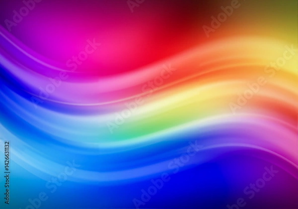 Obraz Vibrant Abstract Rainbow Color Waves Background