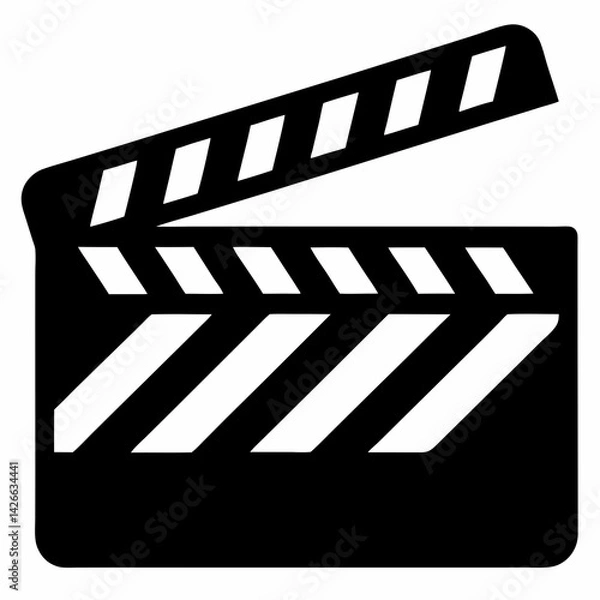 Fototapeta create a clean black and white silhouette icon of