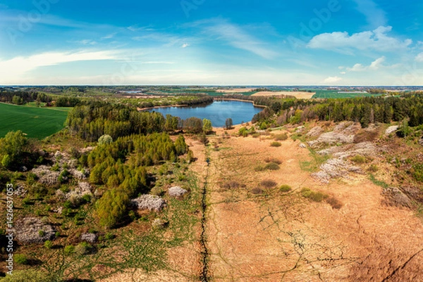 Obraz Wiosna na Warmii w północno-wschodniej Polsce.