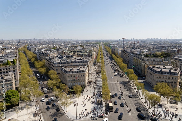 Obraz Panorama sur Paris depuis l'Arc de Triomphe