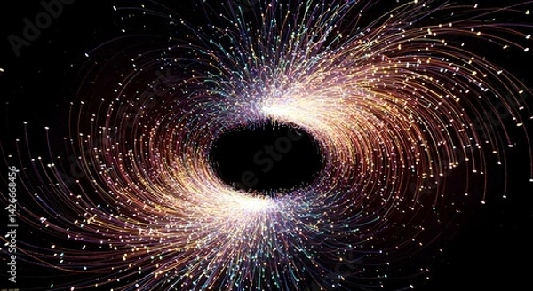 Fototapeta Fibre optics carrying data through the internet.