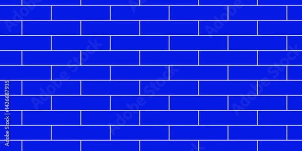 Fototapeta Blue brick wall background. blue stone brick wall seamless background. Seamless Texture Pattern of a Brick Wall. blue bricks wall 3d illustration. Brick wall Texture. wall stone texture background.