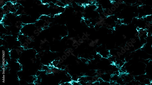 Obraz Abstract Electric Blue Lightning on Dark Background Pattern