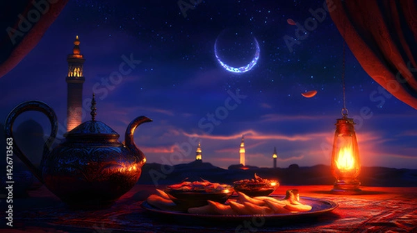 Obraz Ramadhan Kareem Decoration,background illustration