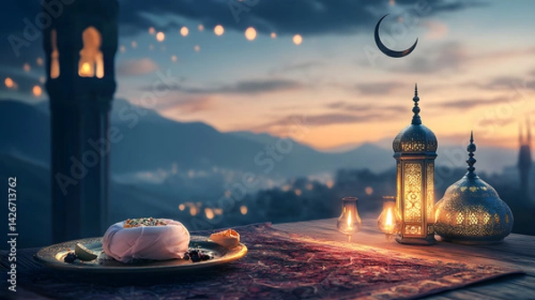 Obraz Ramadhan Kareem Decoration,background illustration