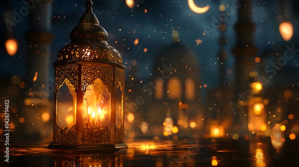 Obraz Ramadhan Kareem Decoration,background illustration