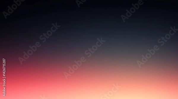 Fototapeta Gradient of twilight hues: A blend of dark blues, pinks, and sof