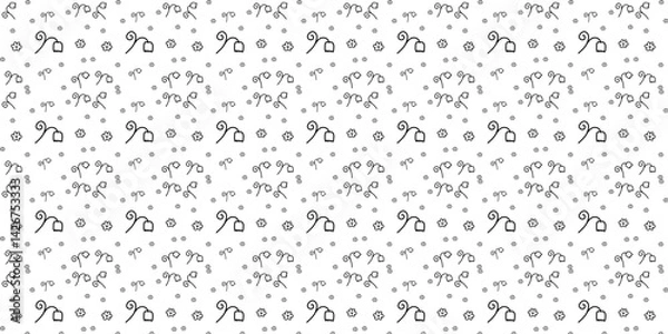 Fototapeta Seamless floral pattern vector illustration