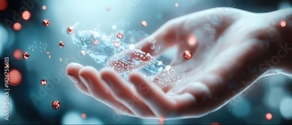 Fototapeta A state-of-the-art virtual reality dermatology clinic featuring a clean, efficient, and technologically advanced interior design to provide cutting-edge medical services.