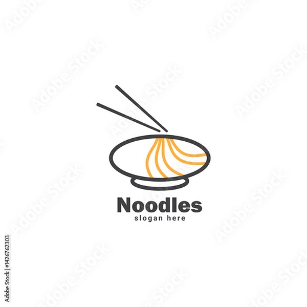 Fototapeta Unique Noodle Logo for Noodle Food Company and Restaurant