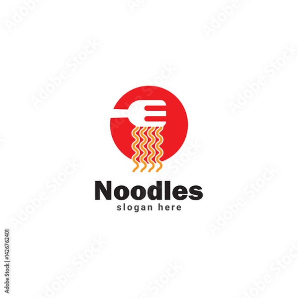 Fototapeta Unique Noodle Logo for Noodle Food Company and Restaurant