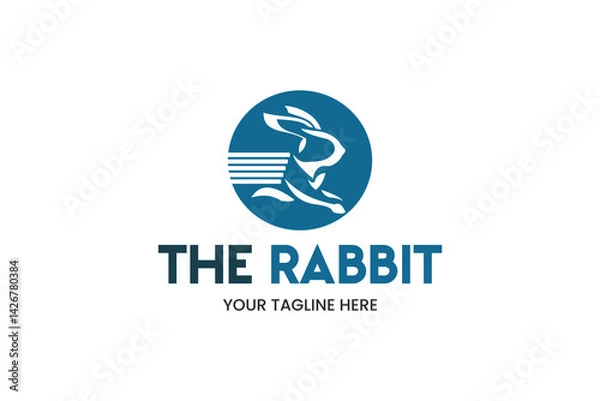 Obraz Rabbit Running Logo