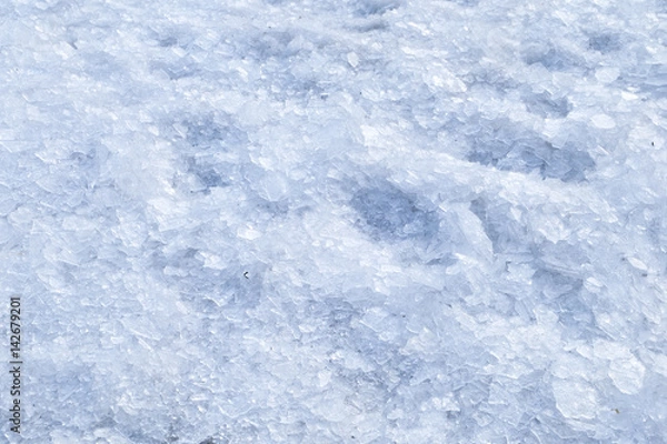 Obraz Broken crushed ice winter snow background