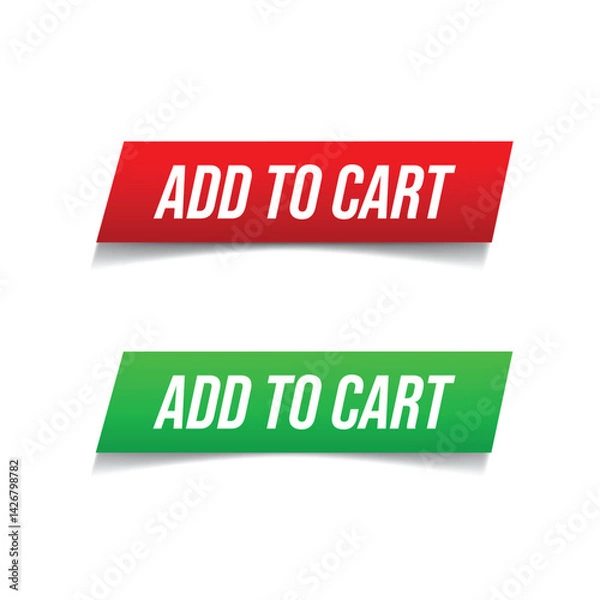 Fototapeta vector Add to cart button design
