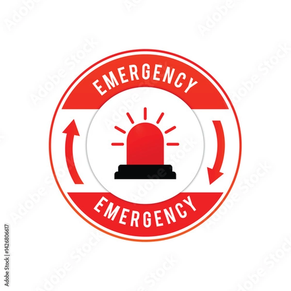 Obraz vector Modern emergency word concept design
