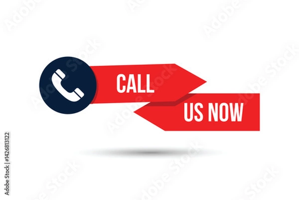 Fototapeta vector call us now web button and icon design
