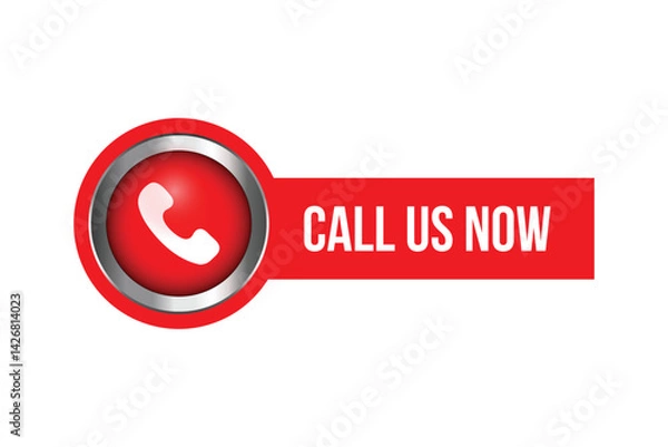 Fototapeta vector Modern call us now header template 
