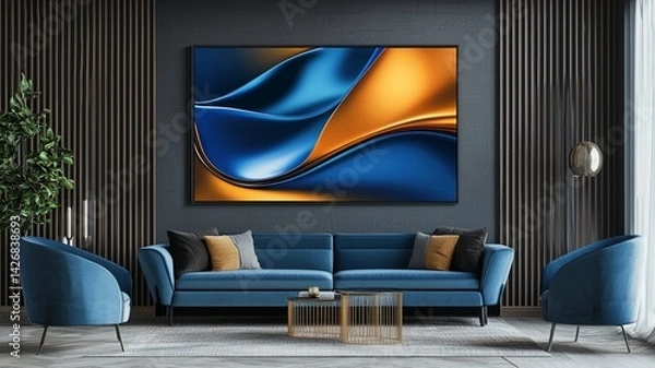 Obraz modern living rooms interior. generative ai