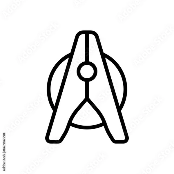 Fototapeta clothespin icon vector design illustration