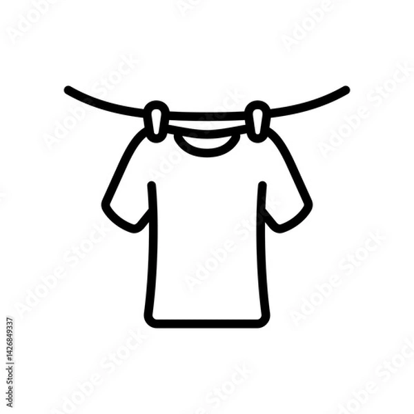 Fototapeta Drying clothes icon vector design