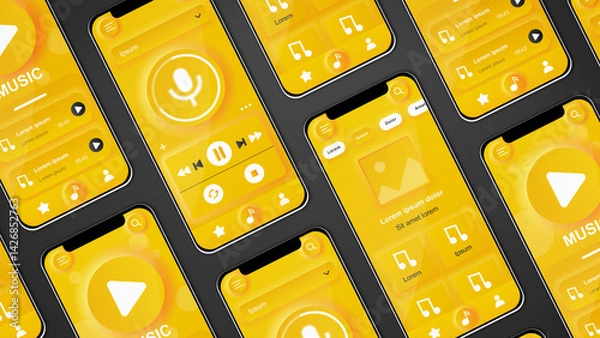 Obraz Mobile Phones Animated Multi Screen