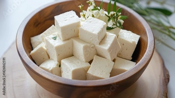 Fototapeta Intricate nail art design featuring smooth tofu shapes in a creative vector style suitable for nail art enthusiasts and designs