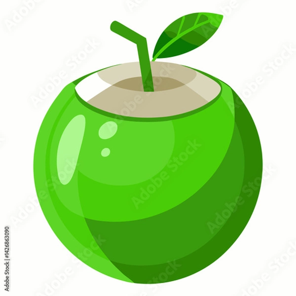 Obraz green coconut isolated vector