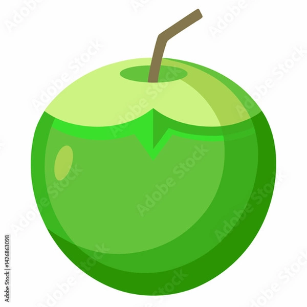 Obraz green coconut isolated vector