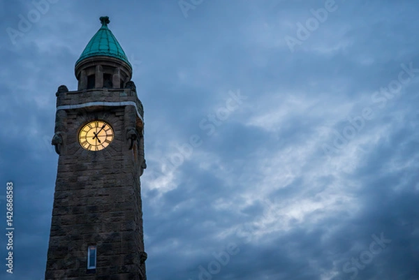 Fototapeta Hamburg clock tower