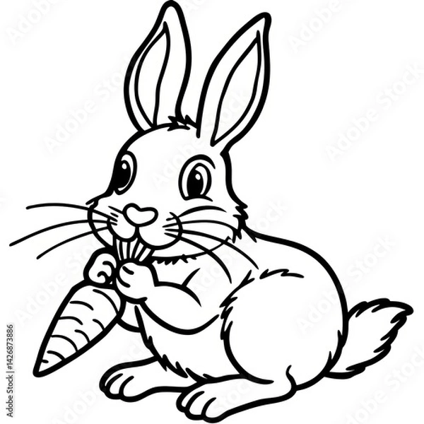 Obraz Rabbit Line Art