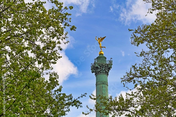 Obraz Column at Bastille Square in the city of Paris