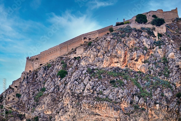 Obraz Palamidi castle on the hill above Nafplio city in Greece,landscape