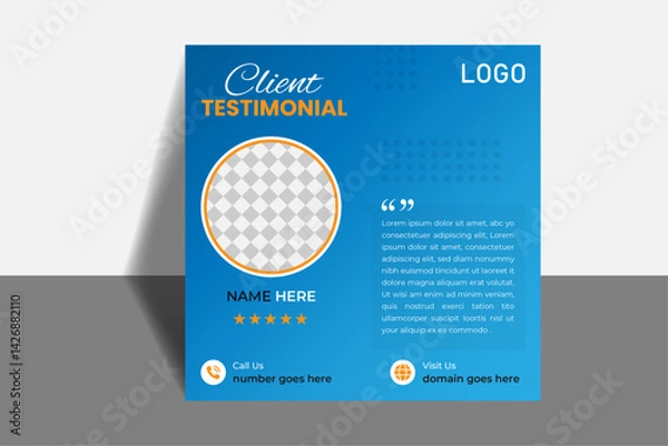 Obraz Simple client testimonial template 